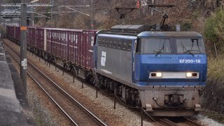 【ダイヤ改正後にまさかの鯨代走】山陽本線 貨物列車2081レ EF200-18[吹]牽引 大門駅→東福山駅間通過