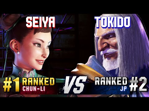 SF6 ▰ SEIYA (#1 Ranked Chun-Li) vs TOKIDO (#2 Ranked JP) ▰ High Level Gameplay