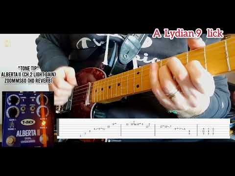 Tasty Lick 1 *A Lydian lick* TAB