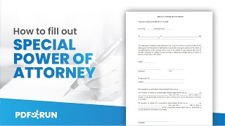 How to Fill Out Special Power of Attorney Online | PDFRun
