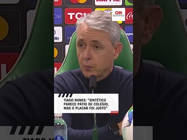 Tiago Nunes: "Sintético parece pátio de colégio, mas o placar foi justo" | CNN ESPORTES