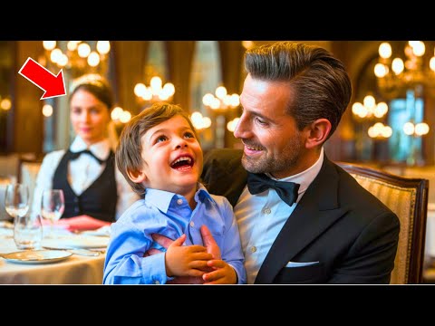 EIN MILLIONÄR SIEHT DEN SOHN DER KELLNERIN, DER GENAU SO AUSSIEHT WIE ER, UND DER JUNGE SAGT "PAPA?"