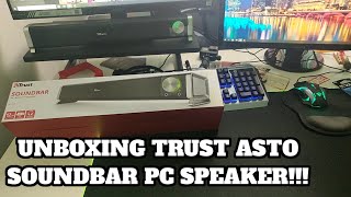 UNBOXING TRUST ASTO SOUNDBAR PC SPEAKER
