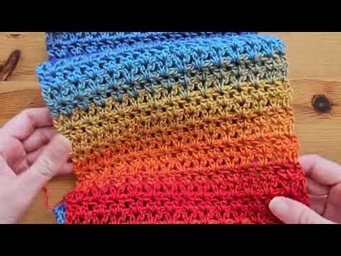 How to crochet a V stitch - Beginner friendly scarf pattern