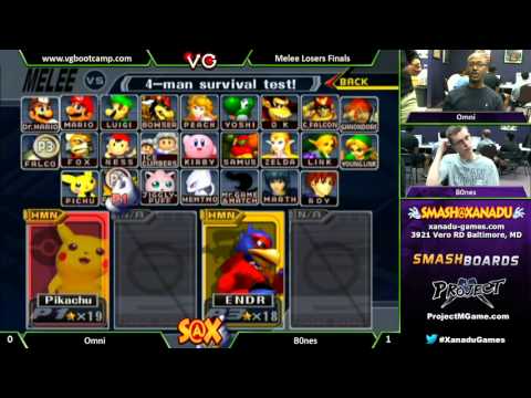 S@X Weekly - Omni (Sheik) Vs. Bones (Falco) SSBM Losers FInals