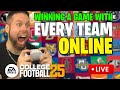 Winning A Game Online With EVERY College Football Team LIVE STREAM