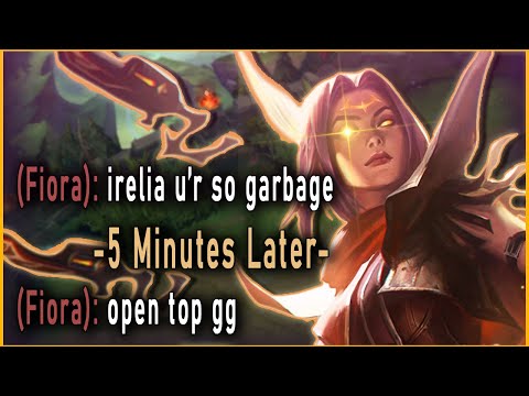 Irelia Carries U makes a grand master top laner rage quit!