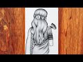 Beautiful Girl Drawing In Saree Pencil Sketch L Drawing Easy L Drawing Beginners L Girl Drawing