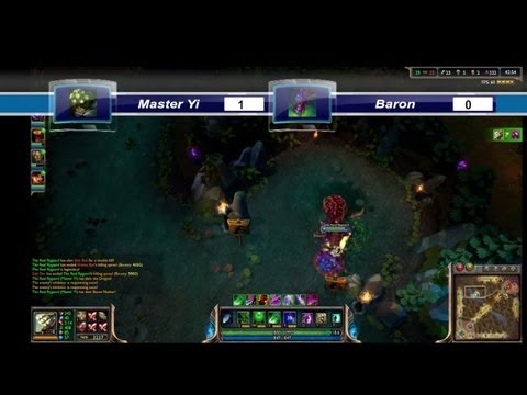 Master Yi Soloing Baron in 20 seconds