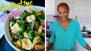 Springtime Italian - Live! | Cheese Tortellini w/ Asparagus, Mushrooms & Peas | Italian Salad