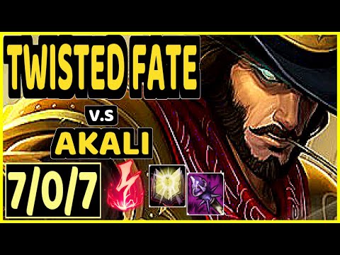 DOPA (APDO) (TWISTED FATE) vs AKALI - 7/0/7 KDA MID CHALLENGER GAMEPLAY - KR