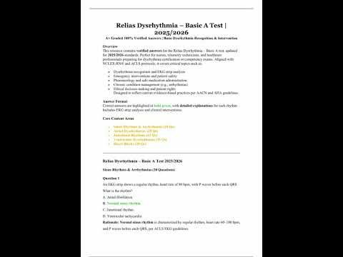 Dysrhythmia Basic A Relias