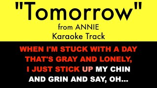 &quot;Tomorrow&quot; from Annie - Karaoke Track with Lyrics on Screen