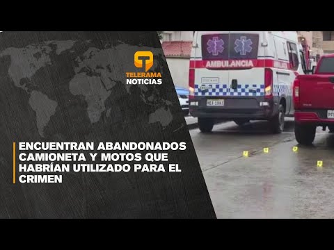 Encuentran abandonados camioneta y motos que habrían utilizado para el crimen