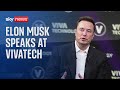 Elon Musk delivers speech at VivaTech