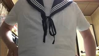 セーラー服に着替えASMR服の音