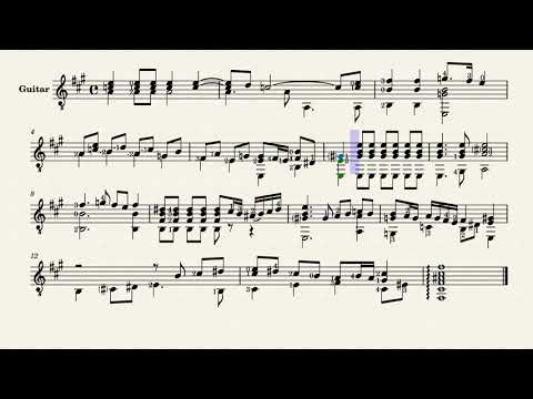 Villanella – Anonymous, XVI century (guitar sheet music)