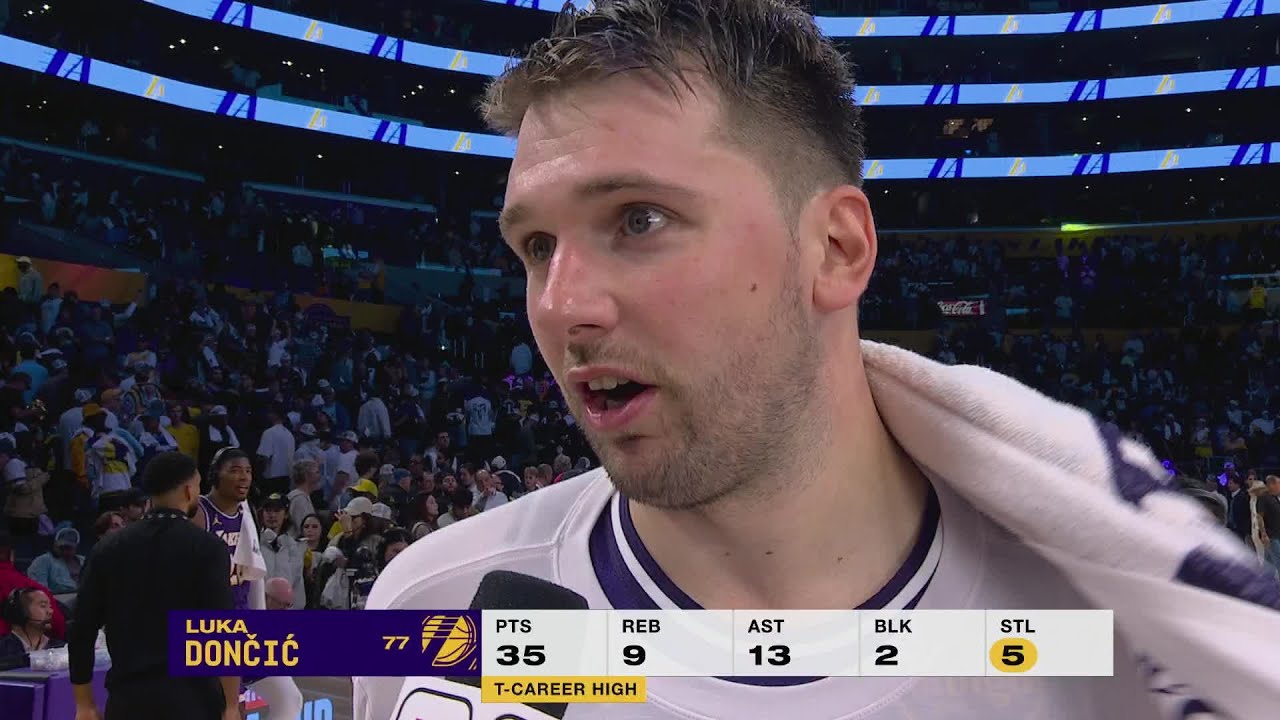Luka Doncic reacts to Lakers earning 5th-straight win after defeating the Spurs | NBA on ESPN