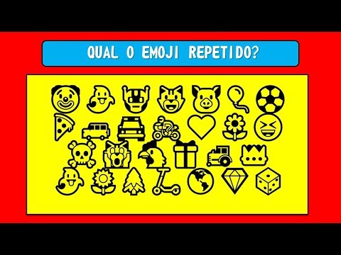 Encontre o Emoji repetido. Em 20 segundos ! Será que você consegue? 😘