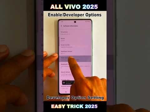 HOW TO ENABLE DEVELOPER OPTIONS IN  ALL VIVO – OPEN HIDDEN OPTIONS DEVELOPER MODE 2025 #smartphone