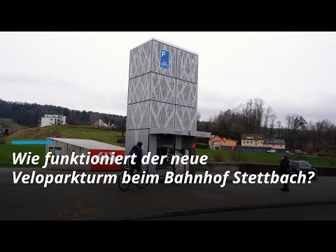 Wie funktioniert der neue Veloparkturm beim Bahnhof Stettbach?