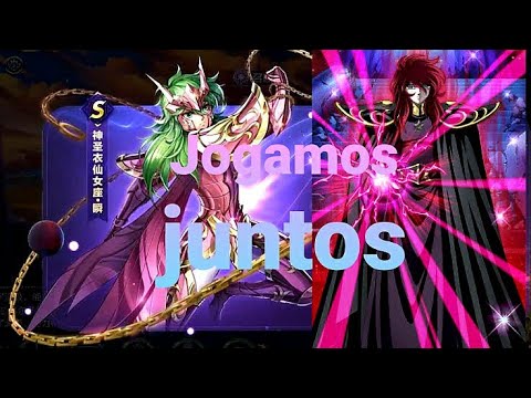 Estreando Shun Divino com Shun Hades nos duelos galáticos. Saint Seiya Awakening duelos galáticos
