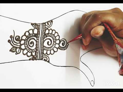 Back hand easy mehndi design | henna design | Zakia's mehndi #viral #trending #viralvideo