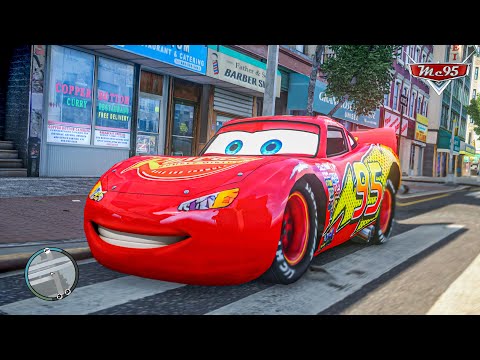 Crazy Rayo Lightning McQueen Car Crashes Ep.20 - GTA 4