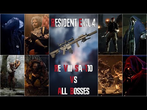 RE8 SA-110 (Mod) VS All Bosses - Resident Evil 4 Remake (Professional) 4K 60Fps