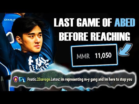 FIRST 11,000 MMR IN HISTORY OF DOTA 2 "ABED" - Last game before Reaching the Impossible MMR "11,000"
