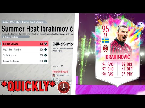 HOW TO COMPLETE 95 SUMMER HEAT IBRAHIMOVIC QUICKLY! - FIFA 20 Ultimate Team