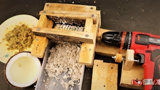 How to Make a Drill Powered Ginger/Coconut Grater at Home  |DIY .