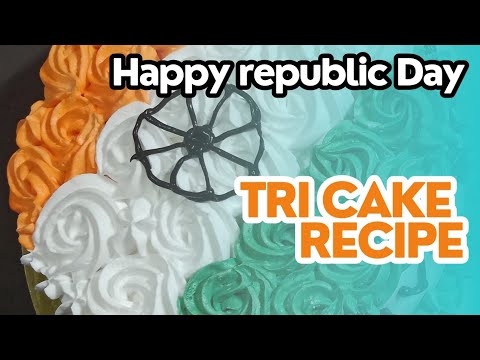 Tri Colour Cake Recipe😍 Republic Day Cake Ideas🍰 happy Republic Day Cake Design