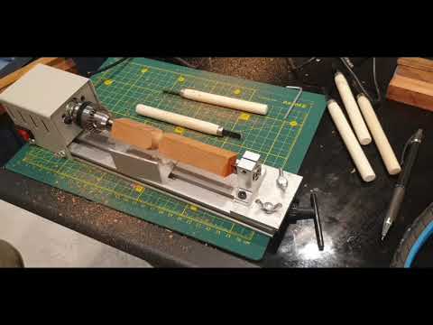 Test Wood lathe mini for wooden crafts