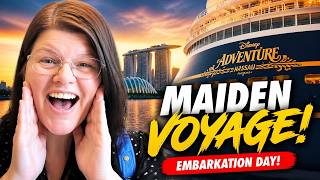 EMBARKATION DAY on DISNEY'S LARGEST SHIP IN THE WORLD! | Disney Adventure Ship! | Maiden Voyage