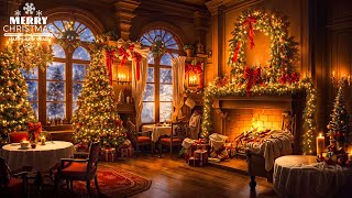 Beautiful Instrumental Christmas Music with Fireplace - Relaxing Christmas Carol Music