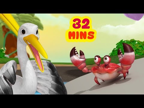 The crane and the crab story - telugu stories collection for children