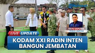 Akses Warga Terbuka, Kodam XXI Resmi Bangun Jembatan Perintis Garuda di Way Bungur Lamtim