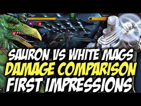 Sauron Vs White Magneto Damage Comparison | First Impressions (CCP) | Marvel Contest Of Champions
