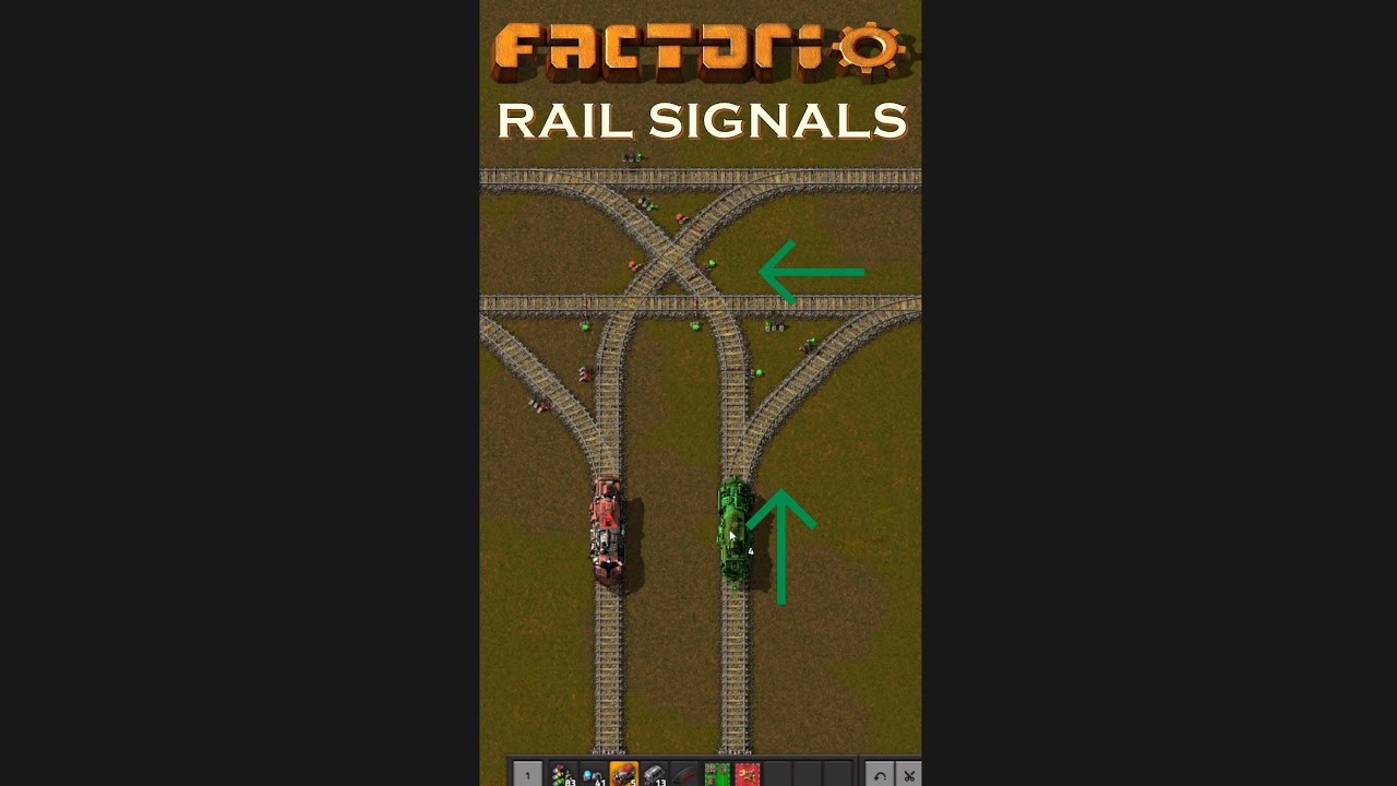 Simple Factorio Train Signals Tutorial | #factorio #factoriotutorial #shorts