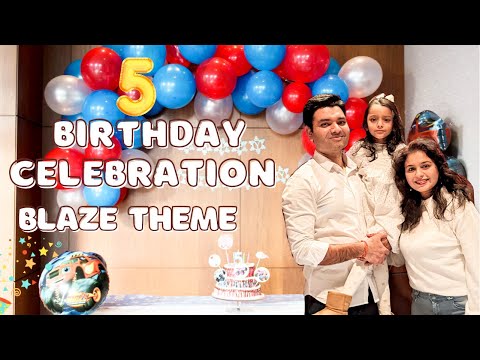 Nirvi's 5th Blaze Theme Birthday - Vlog // DIY Monster Machine Birthday Decoration And Cake Idea