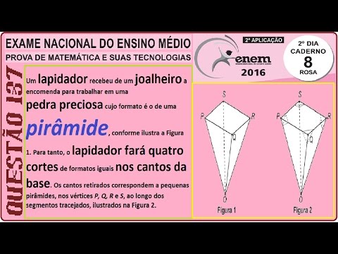 CURSO MATEMÁTICA ENEM 2016 QUESTÃO 137 PROVA ROSA RESOLVIDA EXAME NACIONAL ENSINO MÉDIO 2ª Aplicação