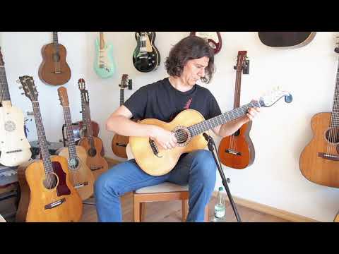 Hermann Döllinger ~1910 Johann Georg Stauffer style romantic guitar - amazing sounding early classical guitar - check video! image 13