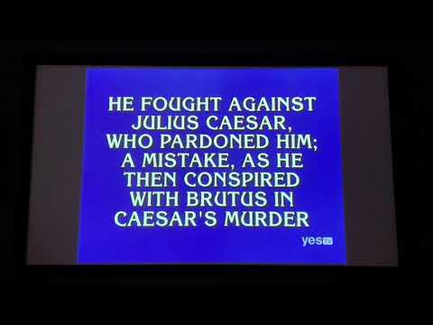 Jeopardy encore event, Alex can see Jerry as “Cassius” 😂 - Ken Jennings DAY 1 (6/2/04)
