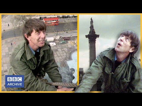 1977: JOHN NOAKES scaling Nelson's Column is TERRIFYING | Blue Peter | Classic clips | BBC Archive