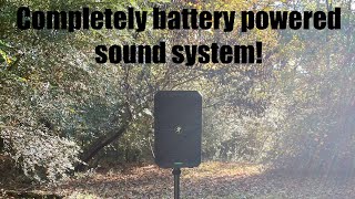 Battery powered portable sound system progress.