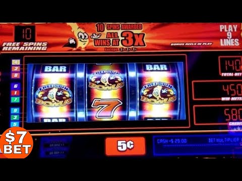 🔥HOT HOT SUPER JACKPOTS TRIPLE GOLDEN CHERRIES🔥 Slot Machine $7 Max Bet Bonuses Won ! Nice Play