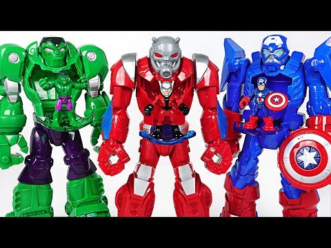 Marvel Ant-Man Mech Armor suit! Crush Thanos, dinosaurs and help Hulk, Spider Man! - DuDuPopTOY