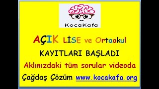 Açık Lise'ye ilk kez kayıt olacak arkadaşlara rehber videosu . Kaç kredi ile mez