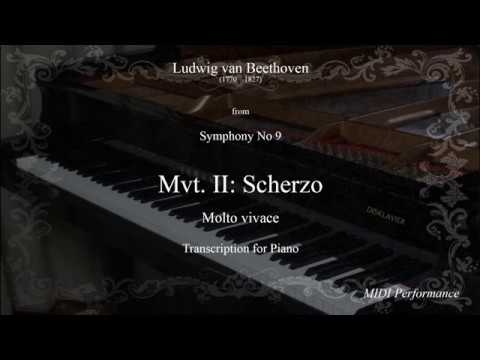 L.van Beethoven - from Symphony No. 9: II Scherzo, transcription for Piano